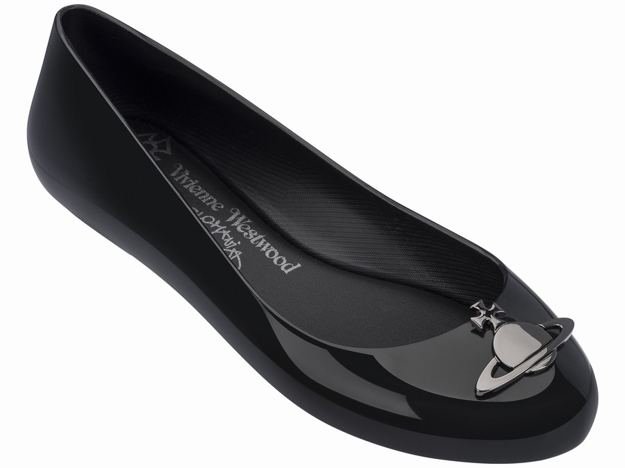 Bailarinas Melissa Vivienne Westwood Space Love Mujer - Negras - Argentina MLB-602485